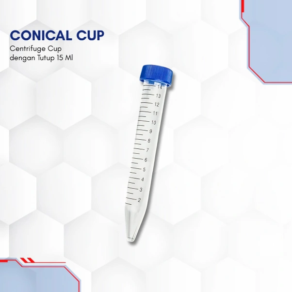 Centrifuge Cup 15 Ml dengan Tutup